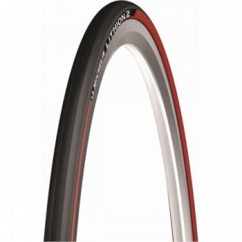 Faltbarer Reifen 700x25 Lithion 2 V3 Schwarz/Rot für Rennrad - Hohe Haltbarkeit und Grip - 1