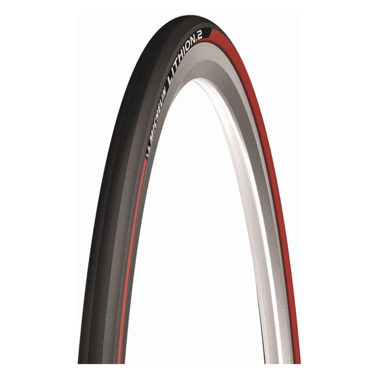 Faltbarer Reifen 700x25 Lithion 2 V3 Schwarz/Rot für Rennrad - Hohe Haltbarkeit und Grip - 1