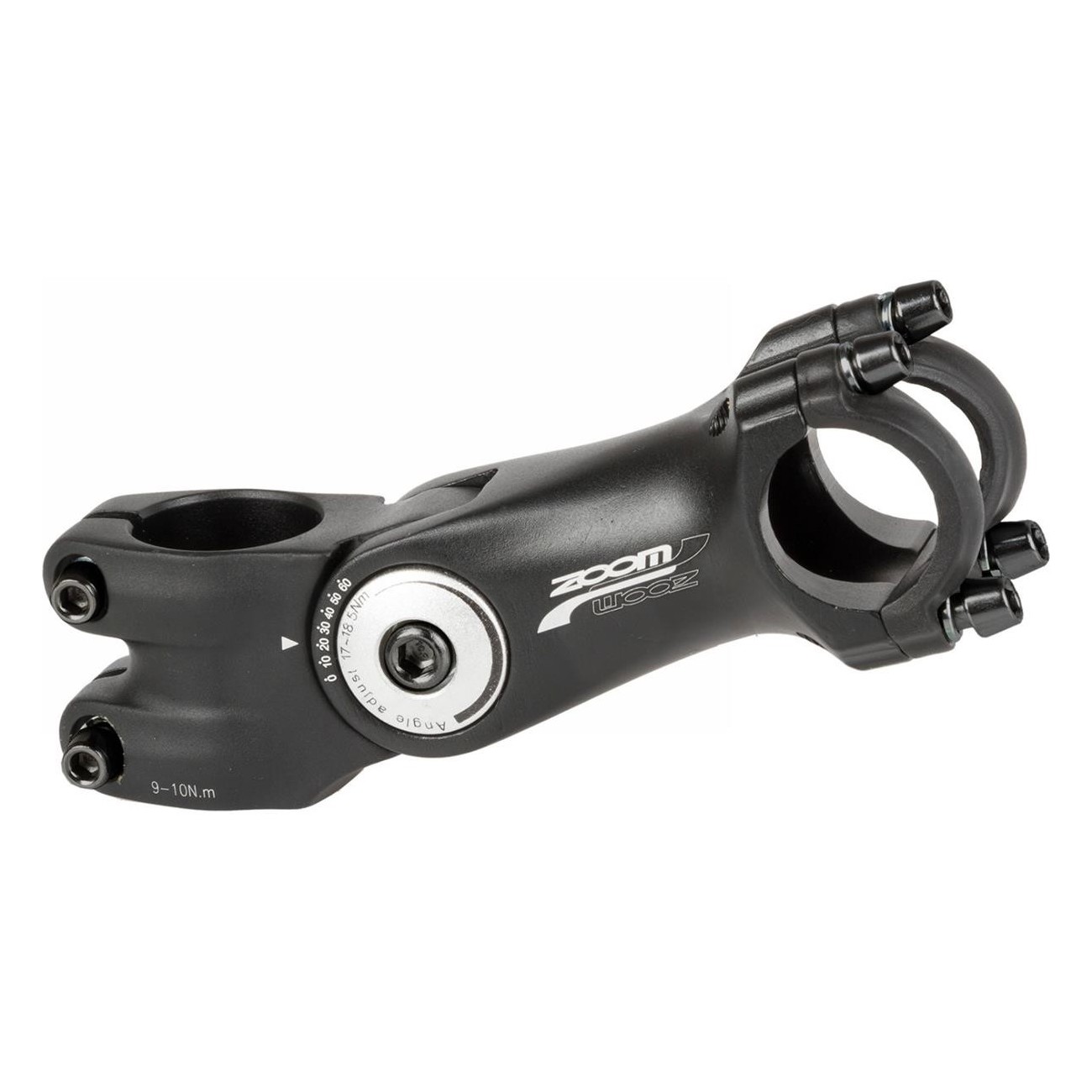 Adjustable Ahead Zoom Handlebar Stem Black Aluminum, 267g, Ø31.8mm, 105mm - 1