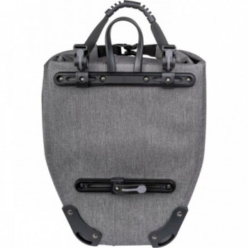 Borsa Impermeabile Suburban Carry in Nylon TPU Grigio Riflettente 25L con Stampa Riflettente e Attacco Portapacchi Regolabile - 