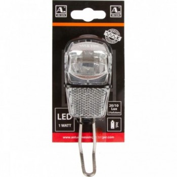 Anlun LED Front Bike Light 20 Lux with Bracket and Batteries - 2