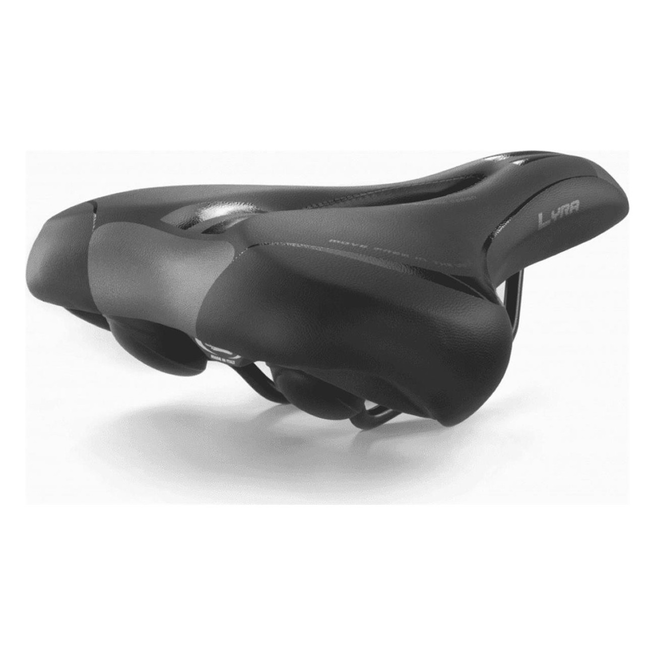 Sella CTB Lyra con Foro Nero per Citybike, 365g - Comfort ed Eleganza - 1 - Selle - 8053329961844