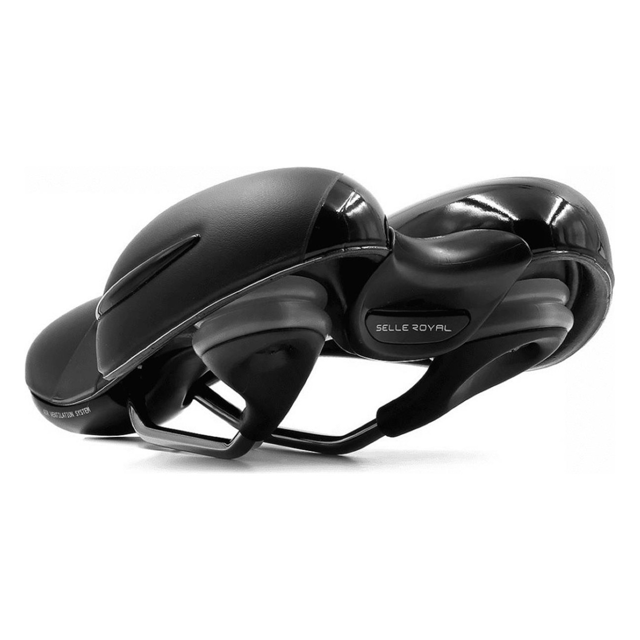 Respiro Moderate Unisex Road/Trekking Saddle with Royalgel Black 277x182 mm - 5