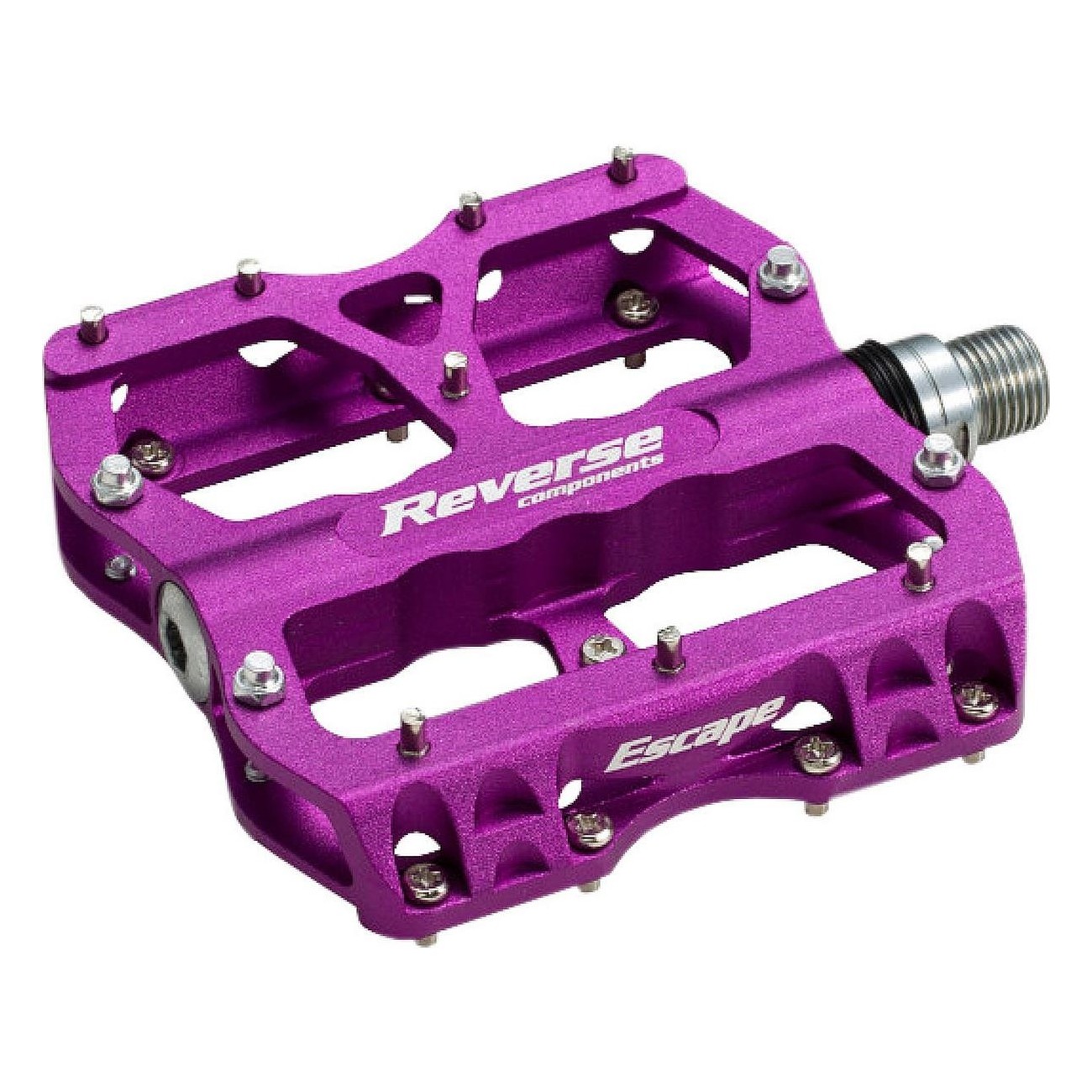 Fuga Reverse Pedal Lila for Bike Park - MTB, Aluminum 6061, 405g - 1