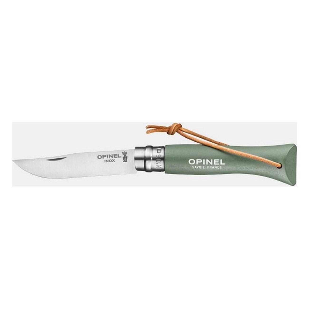 Set de 6 Couteaux Opinel Tradition N°06 Couleur Sauge - Lame en Acier Inox - 1