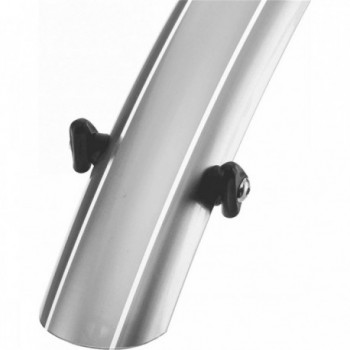 26 Bike Fenders in Silver Plastic 51mm with Accessories - 2