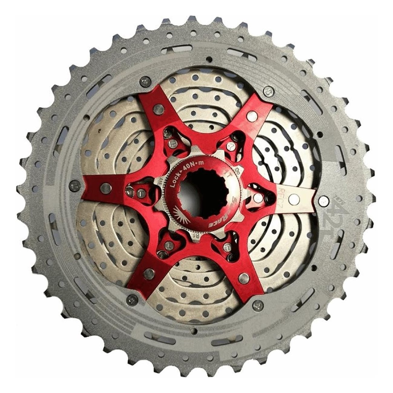 Cassetta MTB 11V 11/42 Denti in Alluminio Argento Compatibile Shimano - SUNRACE - 1 - Cassette - 4710944252835