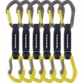 Set aus 6 Alpha Sport Expressschlingen 12cm Lime für Sportklettern - 1