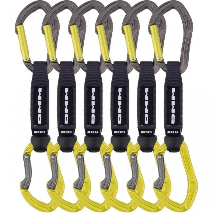 Set of 6 Alpha Sport 12cm Lime Quickdraws for Sport Climbing - 1