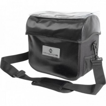 M-Wave Ottawa 7L Wasserdichte Lenkertasche Schwarz mit Kartenfach und Clip - 1