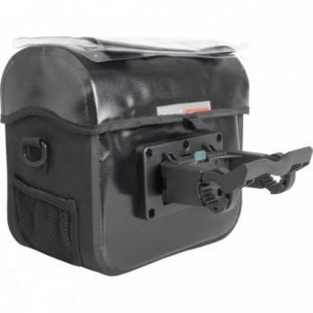 M-Wave Ottawa 7L Wasserdichte Lenkertasche Schwarz mit Kartenfach und Clip - 3