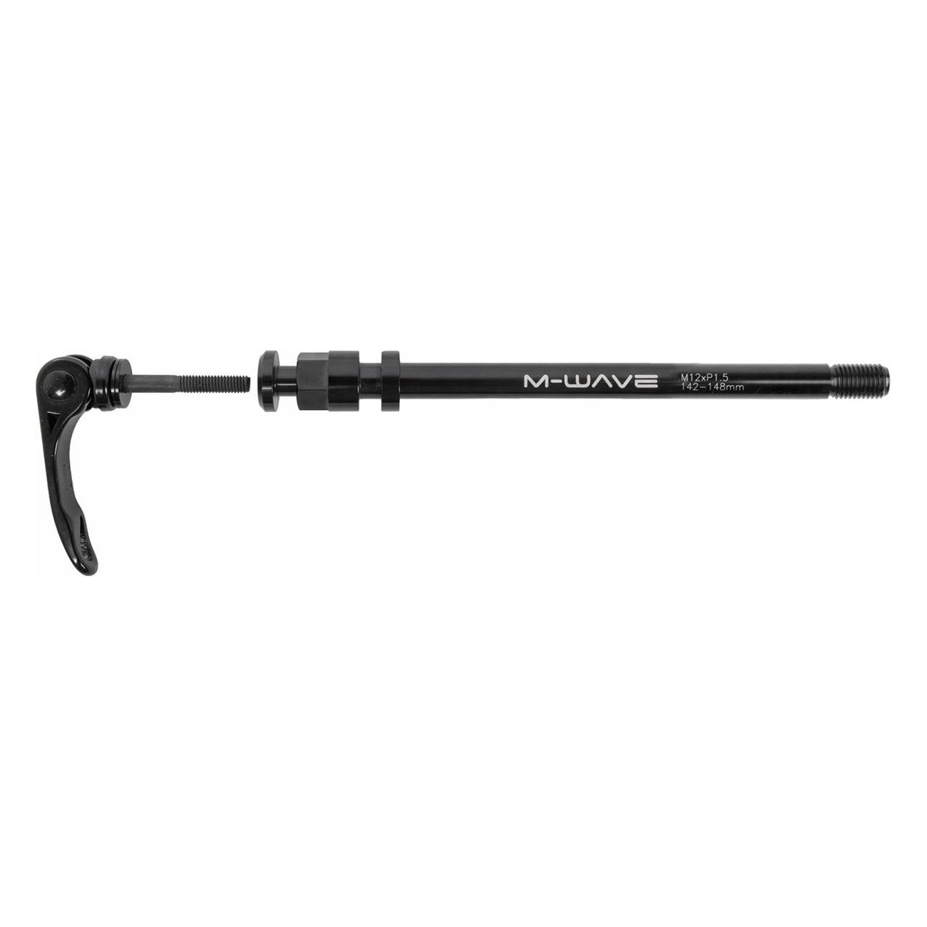 Axe de Passage Universel M-Wave Stalwart 12 mm, Compatible Shimano, 176 mm, Noir - 4