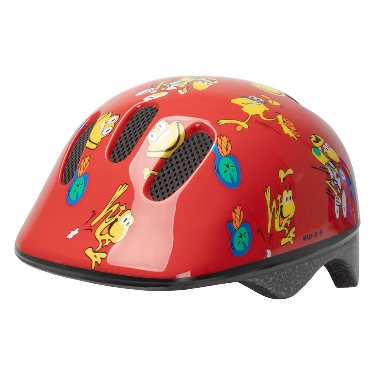 Casque pour Enfants XS 46-52 cm Design Grenouille Rouge - KID X S - 1