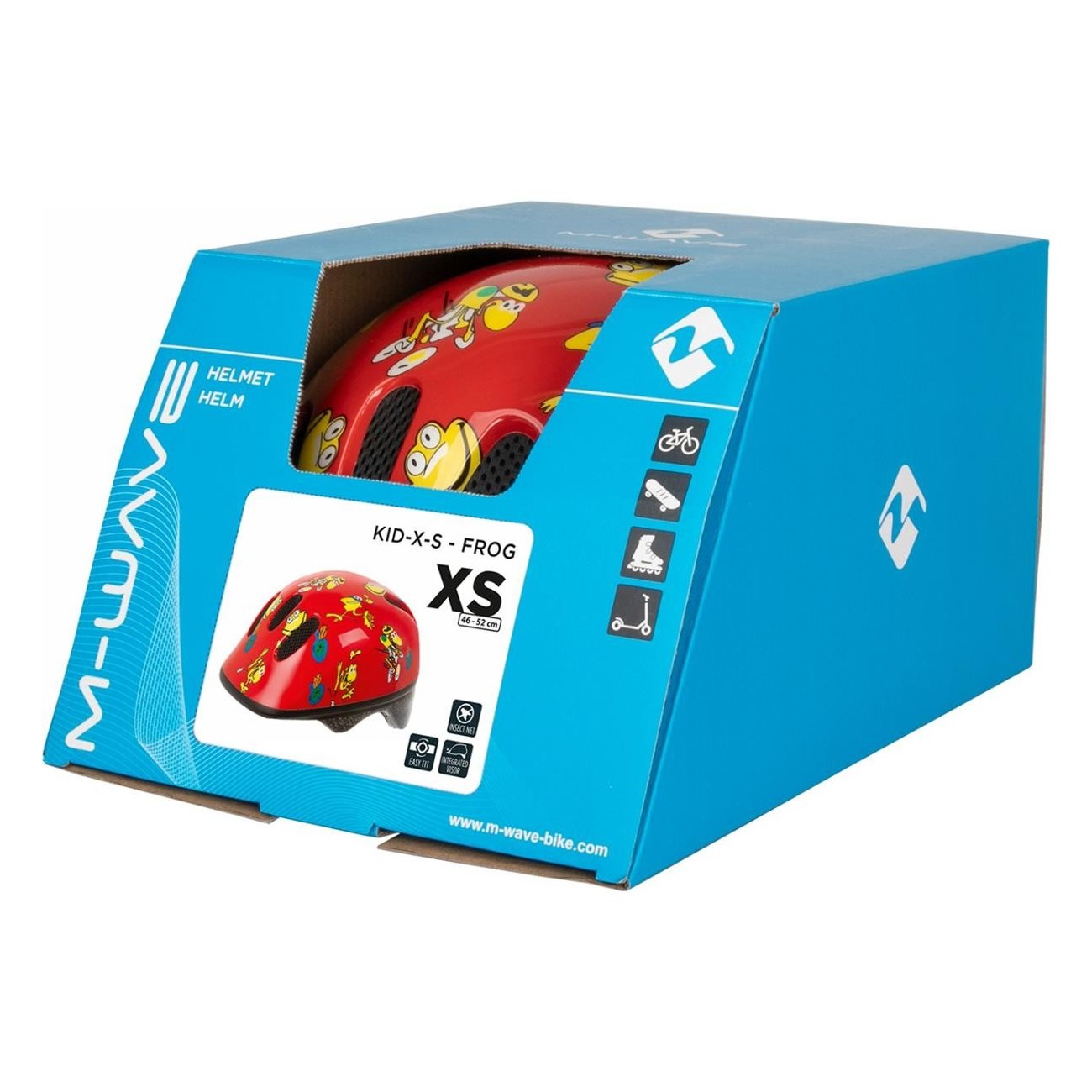 Casco Infantil XS 46-52 cm Diseño Rana Rojo - KID X S - 7