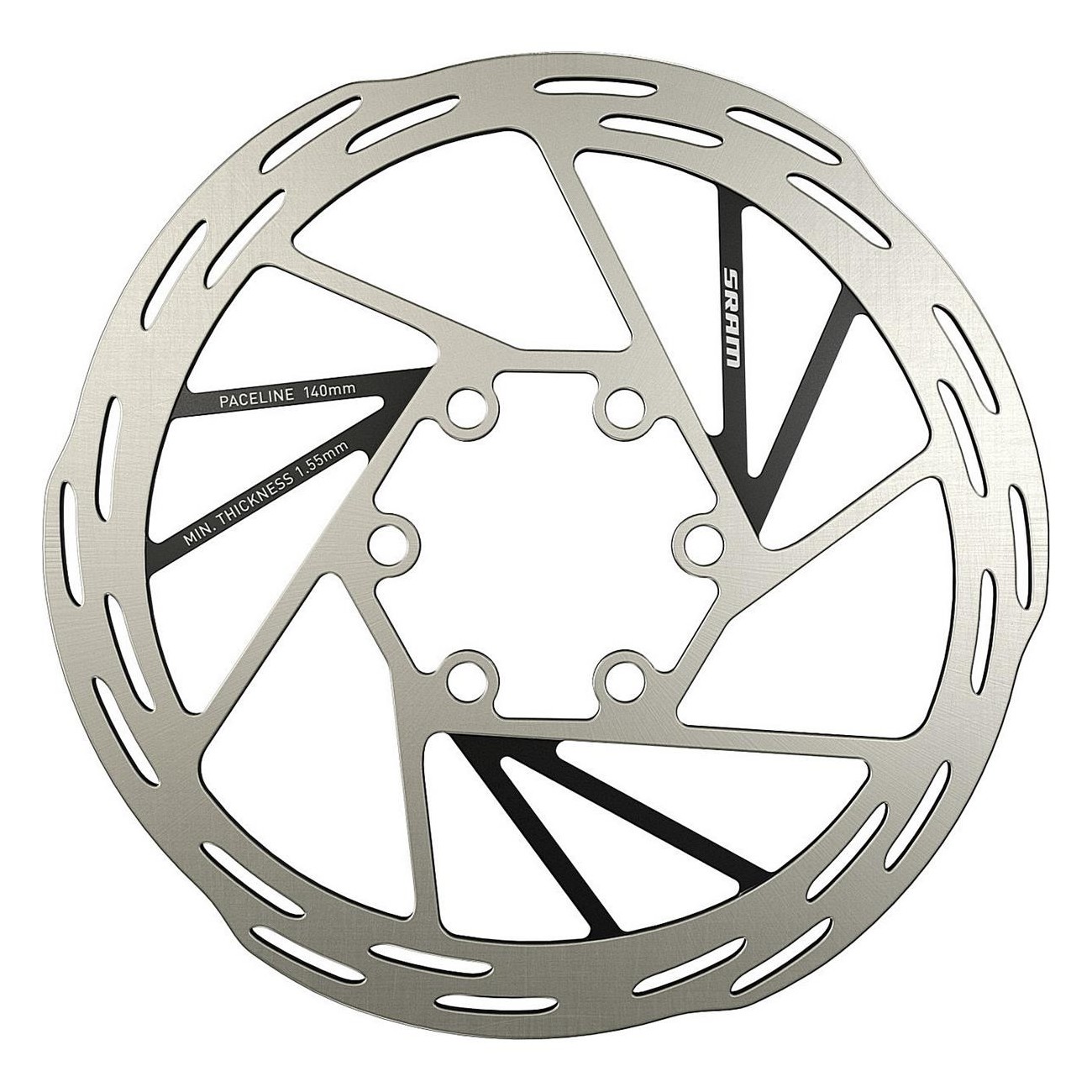 Paceline 140 mm Disc Brake Rotor for Road Use, 6-Bolt Design, Quiet Braking - 1