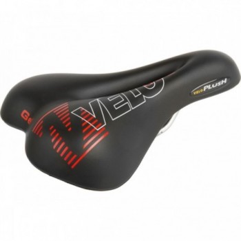 VELO Black Gel Saddle 254x173 mm, 452g, Steel Frame, No Clamp - 1