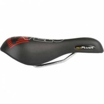 VELO Black Gel Saddle 254x173 mm, 452g, Steel Frame, No Clamp - 3