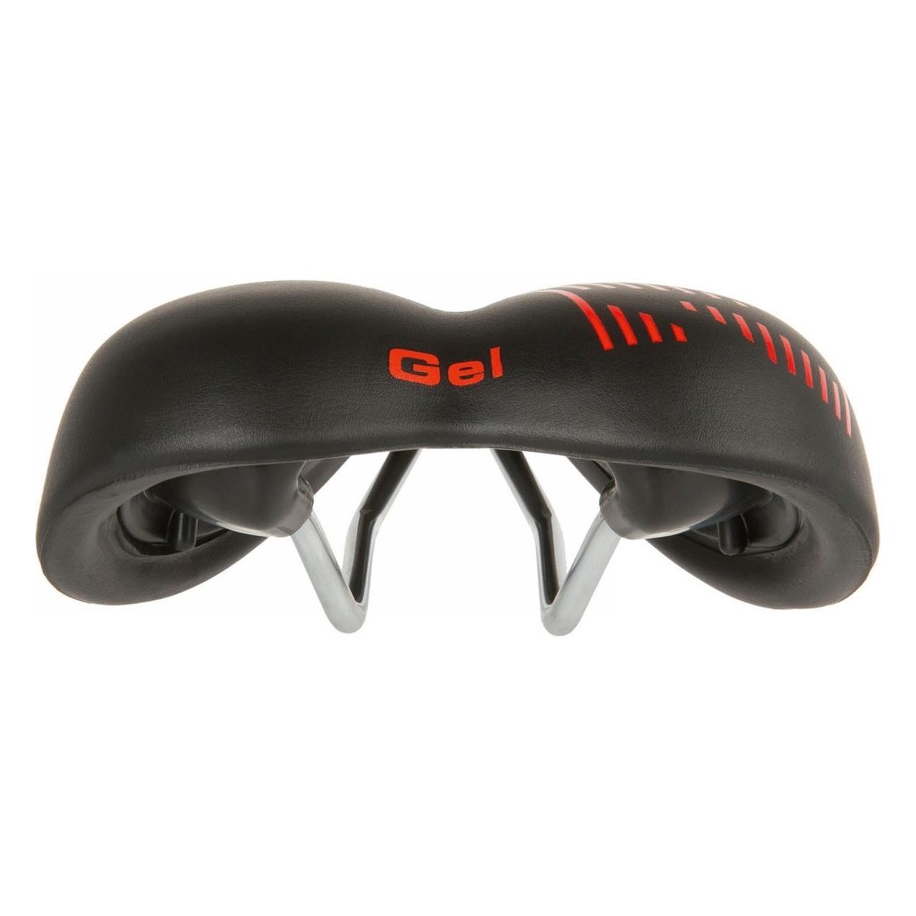 VELO Black Gel Saddle 254x173 mm, 452g, Steel Frame, No Clamp - 4