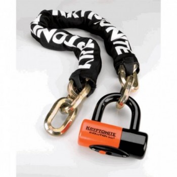 New York 12mm Anti-Theft Chain with Evolution 1000mm Disc Lock and Key - 1