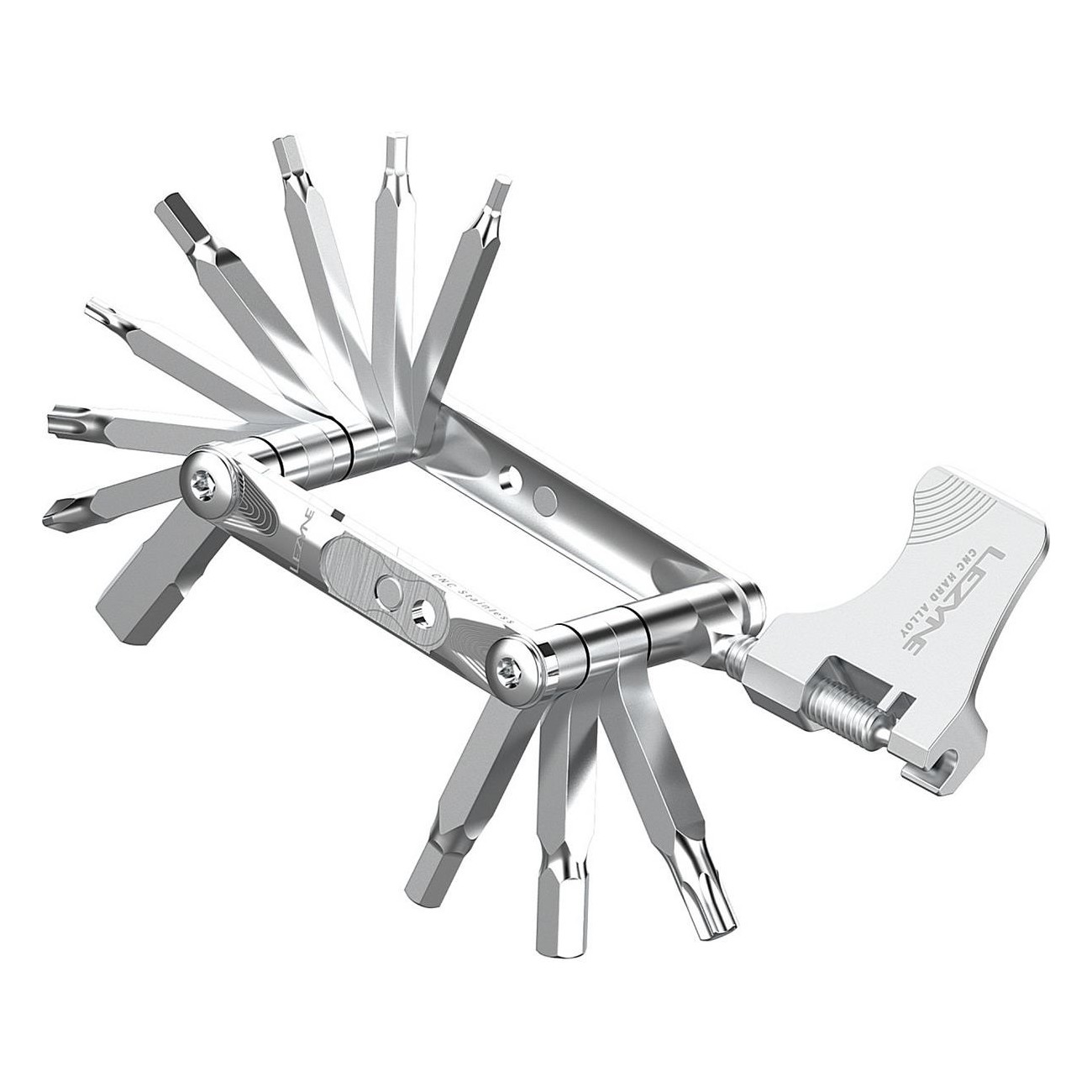 Lezyne SV Pro 13 Multifunctional Tools in Stainless Steel and Aluminum, Silver - 2