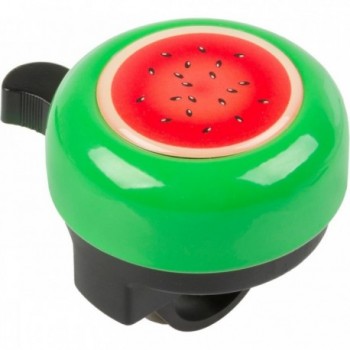 M-Wave Klingel Design Wassermelone aus Stahl und grünem Kunststoff - 1