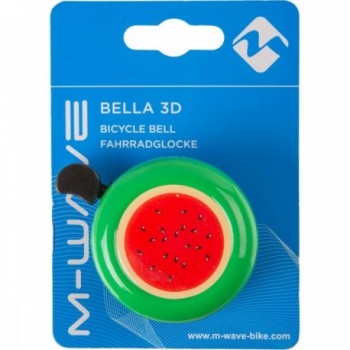 M-Wave Watermelon Design Bell in Green Steel and Plastic - 3