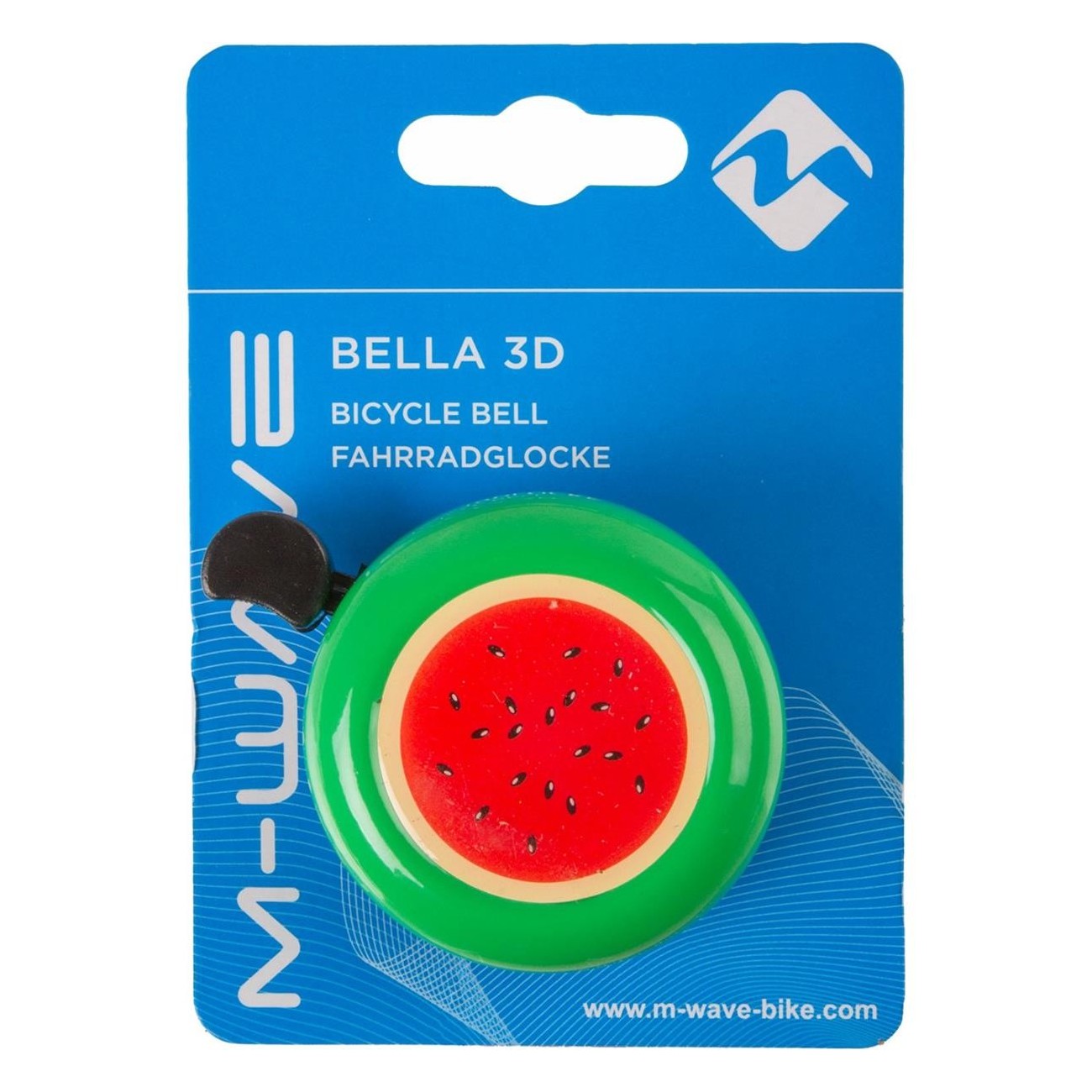 M-Wave Watermelon Design Bell in Green Steel and Plastic - 3