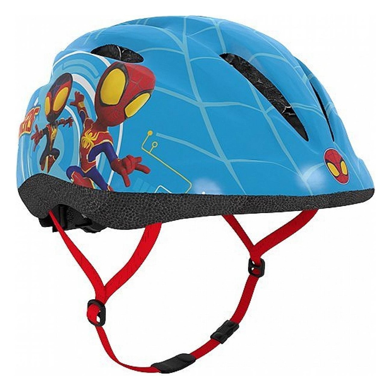 Casco Marvel Spidey per Bambini, Misura 48-52, Colore Azzurro - 7 - Caschi - 5902308592599