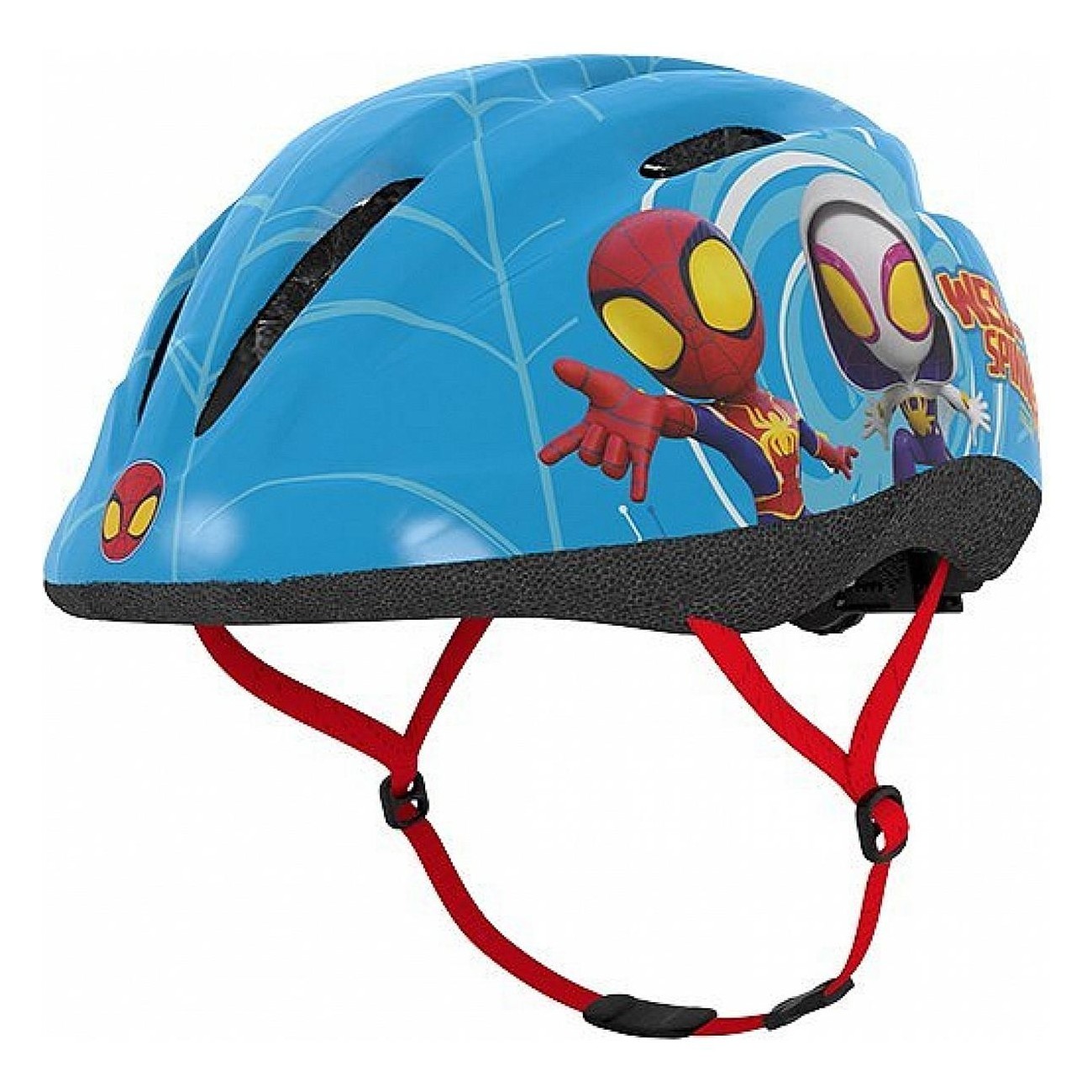 Casco Marvel Spidey per Bambini, Misura 48-52, Colore Azzurro - 16 - Caschi - 5902308592599