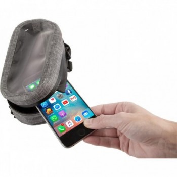 Waterproof Suburban Top Bag for Upper Tube in Reflective Grey TPU Nylon - 2