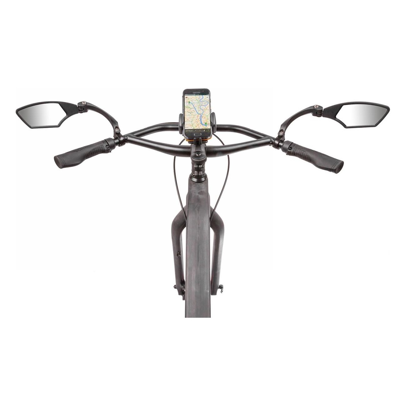 Miroir de vélo M-Wave en aluminium pour guidon gauche 22,2 mm - 2