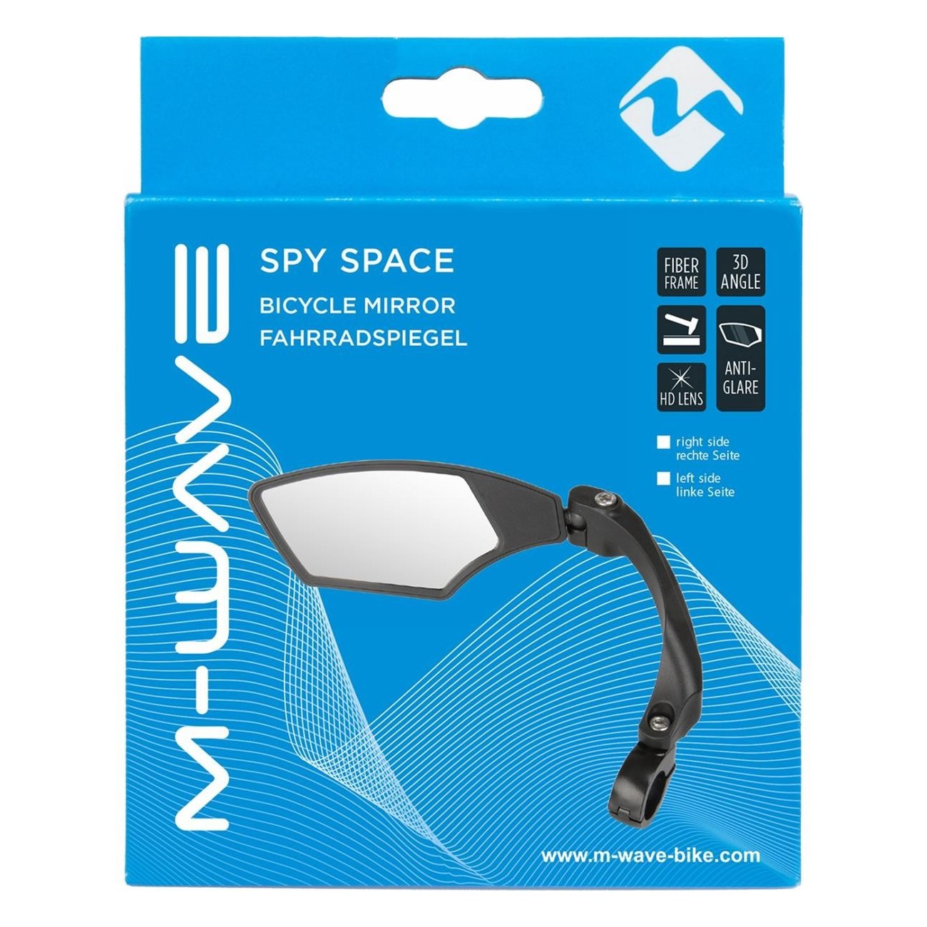 Miroir de vélo M-Wave en aluminium pour guidon gauche 22,2 mm - 4