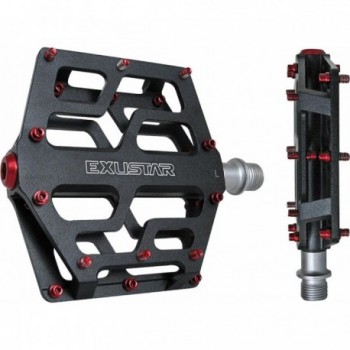 Exustar E-PB531 Flat Pedal aus Aluminium Schwarz 103x100mm - 1