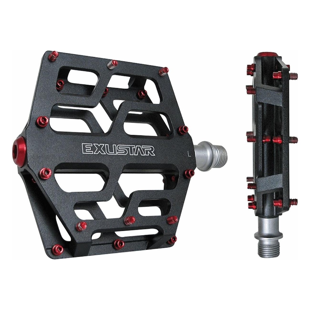 Exustar E-PB531 Flat Pedal aus Aluminium Schwarz 103x100mm - 1