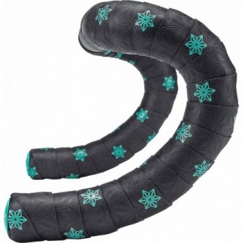 SUPACAZ Galaxy Super Sticky Kush Lenkerband Himmelblau mit schwarzem Aluminiumstopfen, 3mm - 1