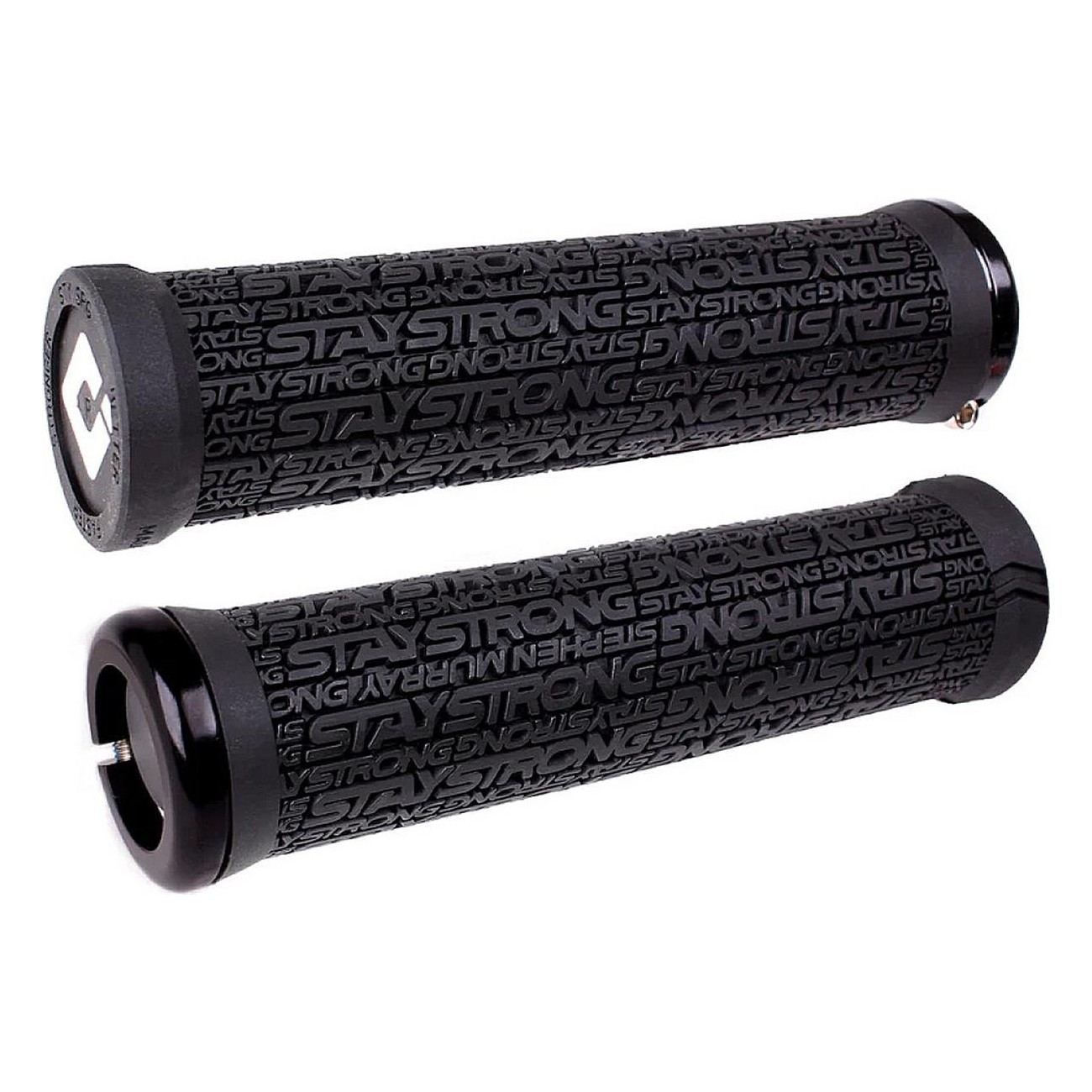 Poignées Stay Strong V2.1 Noires avec Colliers ODI 135 mm pour BMX et MTB - 1