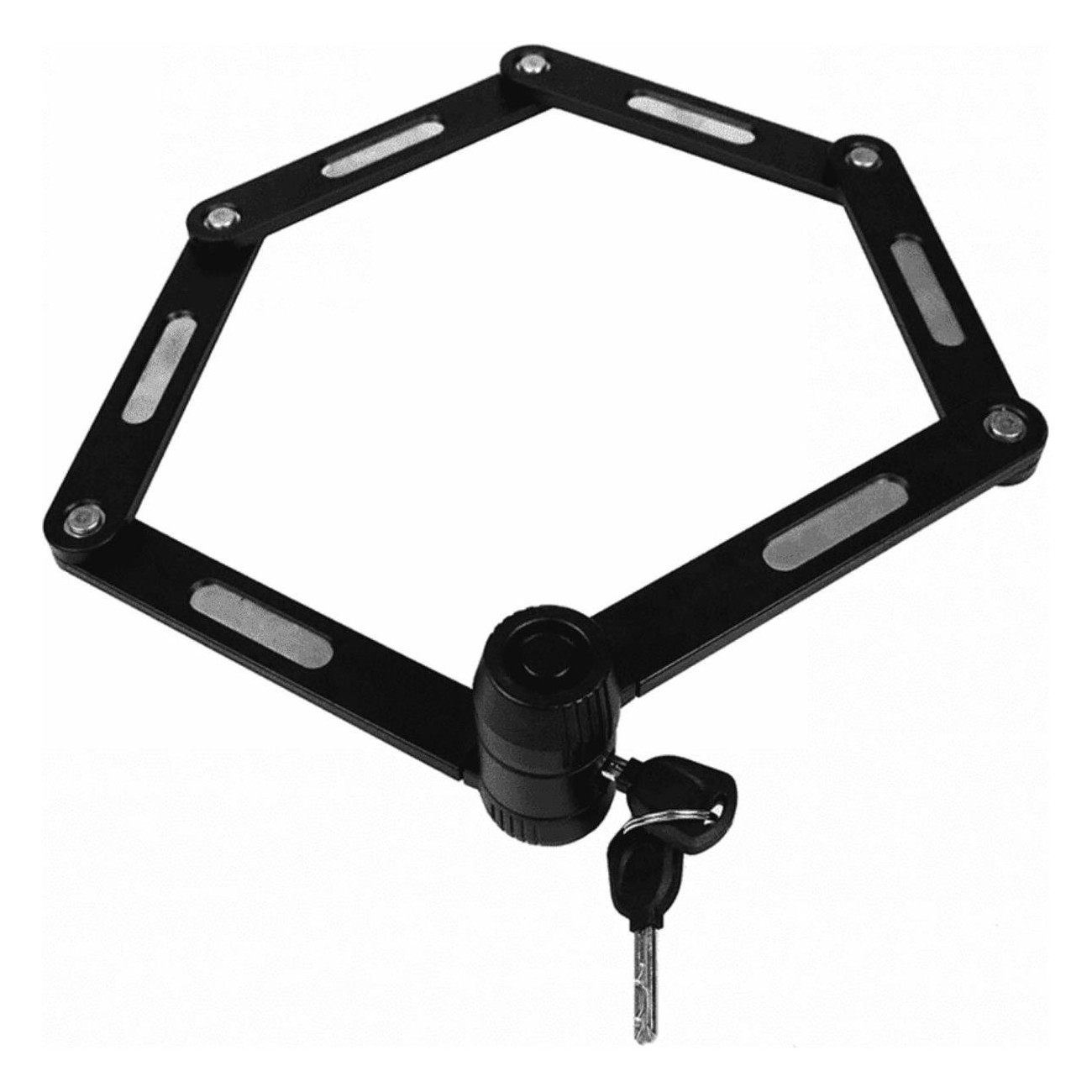 Lucchetto pieghevole B-Urban 840 mm in acciaio con supporto nero per bicicletta - 2 - Lucchetti - 8055320657511