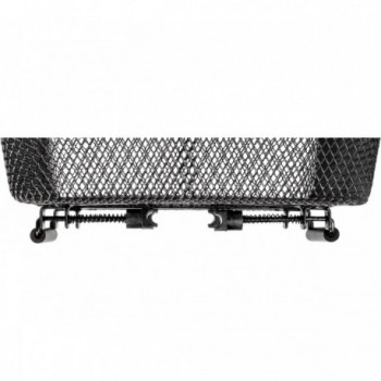 Black Steel Longitudinal Luggage Basket with Clamp, 45.5x29.5x21/13 cm - 3