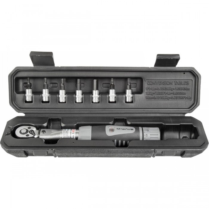 M-Wave TW-4/24 Torque Wrench 4-24 Nm with Hex and Bit T25 T10 for Bicycles - 1