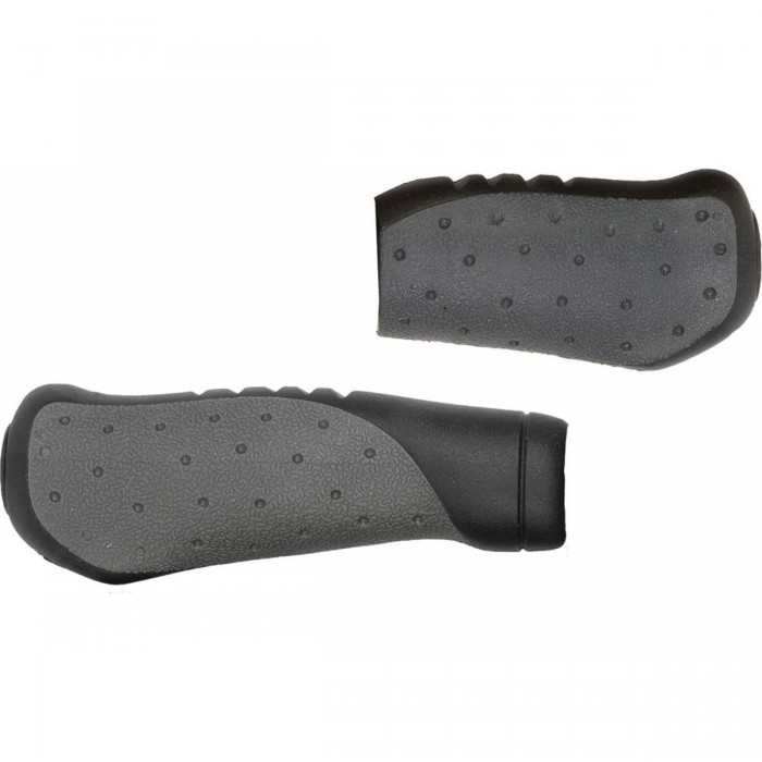 Coppia Manopole VELO Comfort Nero/Grigio con Forma Anatomica e Assorbimento Urti - Lunghezza 135/92 mm - 1 - Manopole - 08875390