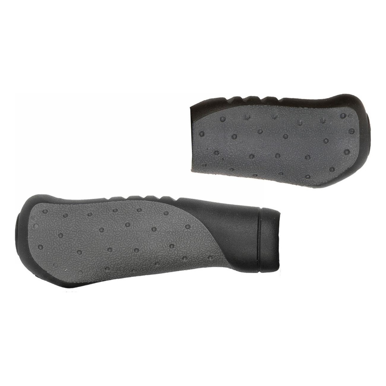 Coppia Manopole VELO Comfort Nero/Grigio con Forma Anatomica e Assorbimento Urti - Lunghezza 135/92 mm - 1 - Manopole - 08875390