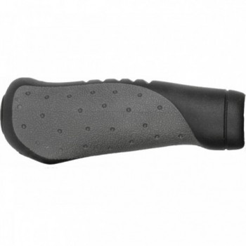 Coppia Manopole VELO Comfort Nero/Grigio con Forma Anatomica e Assorbimento Urti - Lunghezza 135/92 mm - 3 - Manopole - 08875390