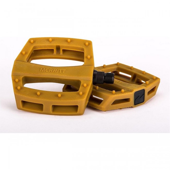 Merritt P1 BMX Rubber Pedals with Low Profile Design, Nylon and Fiberglass - 1