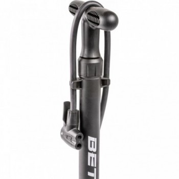 Beto Black Floor Pump with Dual Universal Head AV/FV/DV, 11 Bar, Needle & Adapter - 4