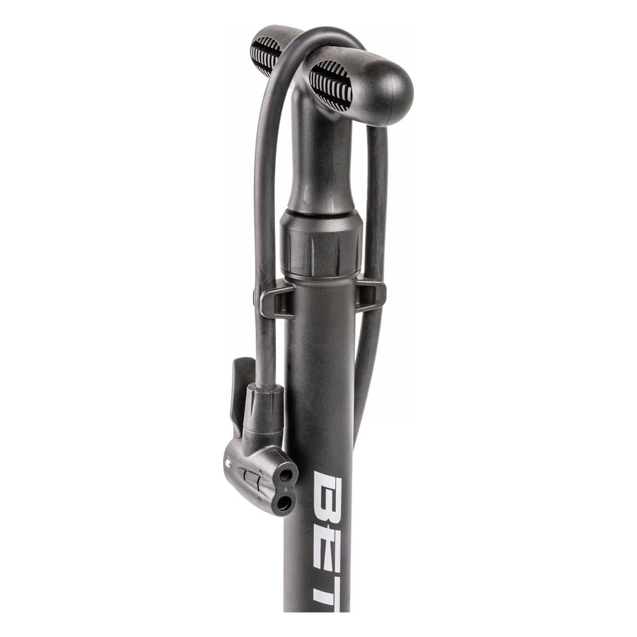 Beto Black Floor Pump with Dual Universal Head AV/FV/DV, 11 Bar, Needle & Adapter - 4