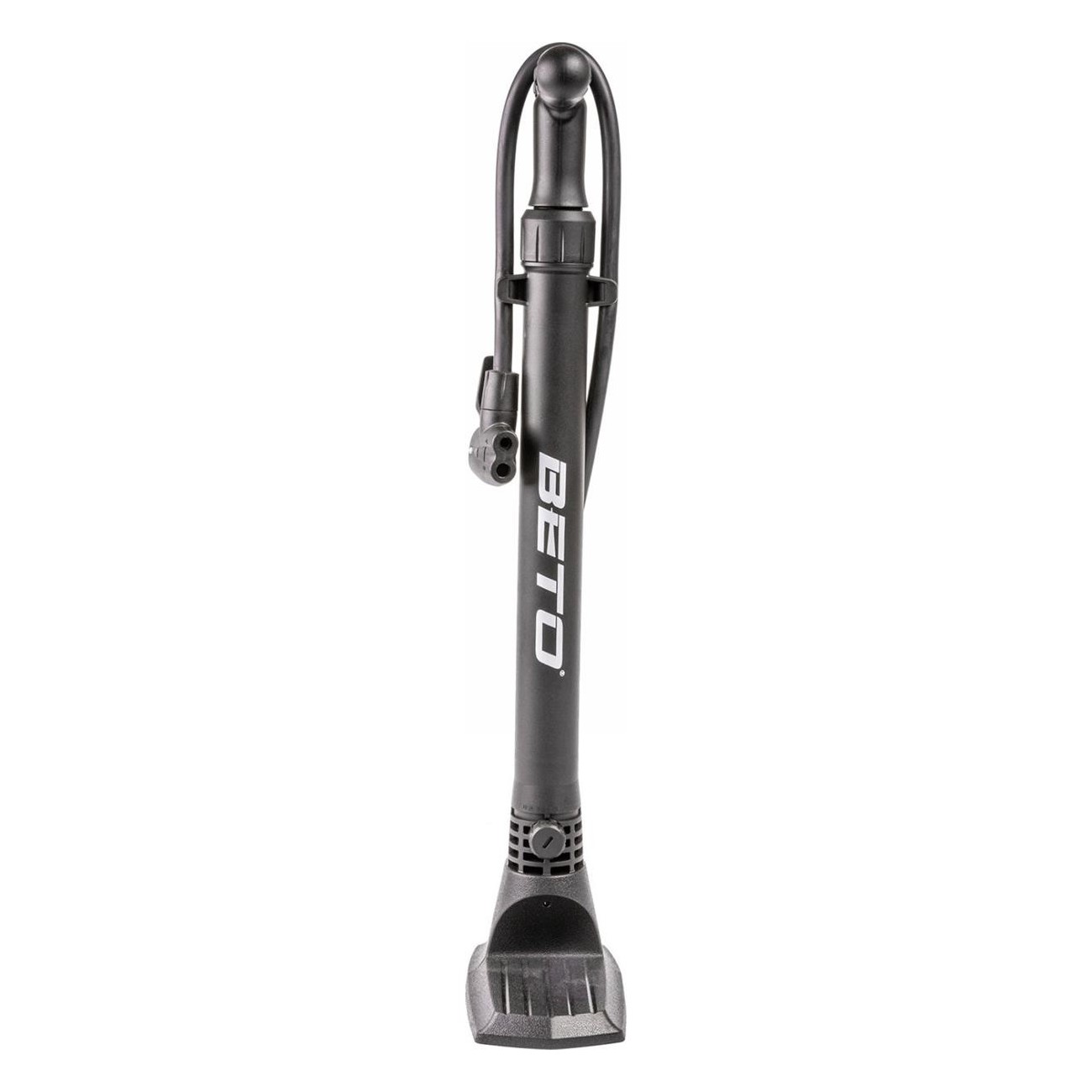 Beto Black Floor Pump with Dual Universal Head AV/FV/DV, 11 Bar, Needle & Adapter - 5