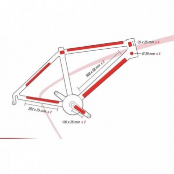 Bike Frame Protection Kit Skin Armor L - 14 Transparent Pieces - 2