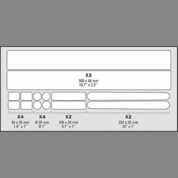 Rahmen Schutz Kit Skin Armor L - 14 Stück Transparent - 3