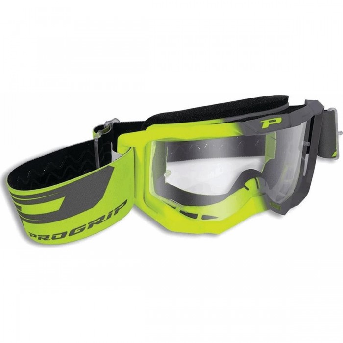 PROGRIP 3300 Yellow/Grey Mask with Clear Anti-UV Lens and TEAR-OFF System - 1