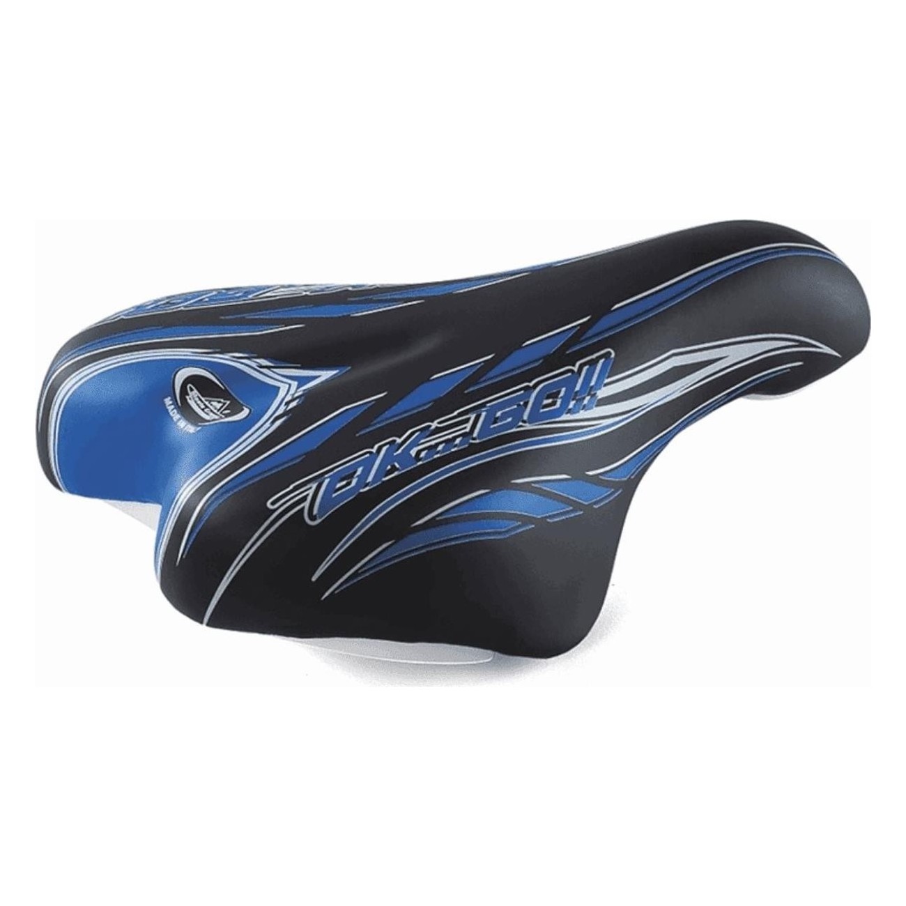 Selle pour Enfant Noir/Bleu 230x150 mm - Confort et Sécurité, 254g - 1